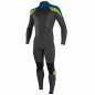 Preview: O'Neill Epic Combinaison néoprène 3/2mm Back-Zip Hommes Black/Ultrablu/DayGlo