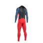 Preview: ION Seek Core Semidry wetsuit 5/4mm back zip men red/steel blue/black