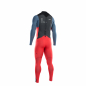 Preview: ION Seek Core Combinaison Semidry 4/3mm Back-Zip Hommes rouge/steel blue/black