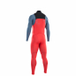 Preview: ION Seek Core Semidry Traje 5/4mm Cremallera frontal Hombre rojo/azul acero/negro