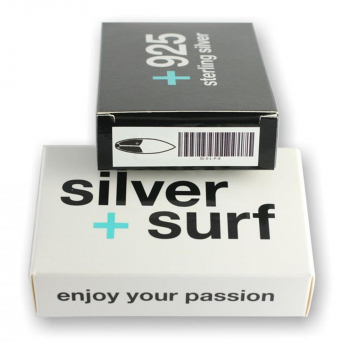 Joyería de plata Silver+Surf esquí talla L Cross Circle