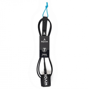 ROAM Surfboard Leash Premium 7.0 215cm 7mm Noir