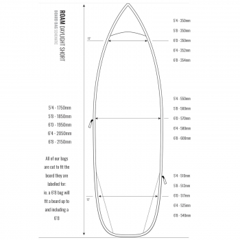 ROAM Boardbag Surfboard Daylight Shortboard 6.4