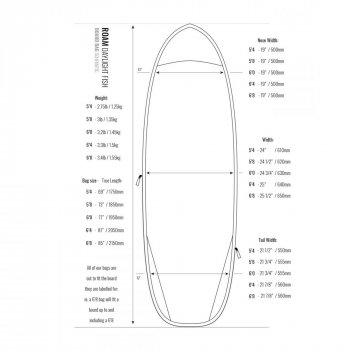 ROAM Boardbag Surfboard Daylight Hybrid Fish 6.0