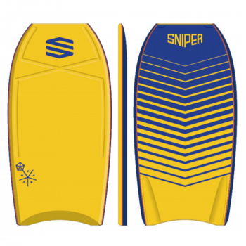 SNIPER Bodyboard Vyrus PE 40 Chevron Yellow