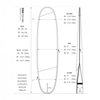 ROAM Boardbag Surfboard Tech Bag Long PLUS 9.2