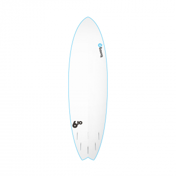 Surfboard TORQ Softboard 6.10 Mod Fish Blau