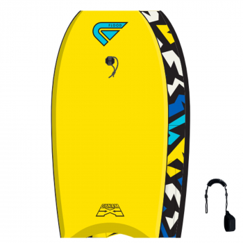 FLOOD Bodyboard Dynamx Stringer 37 Gelb Tribal II