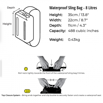 OverBoard wasserdichter Sling Bag Bodybag 8 Liter