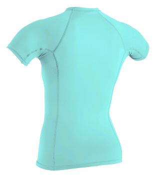 O'Neill Basic Skins Short Sleeve Rash Guard Donna Light Aqua