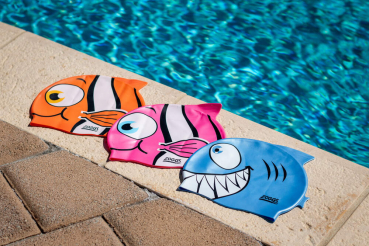 Zoggs Junior Character Silicone Schwimmkappe Sortiert