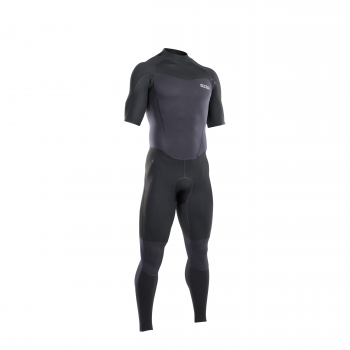 Traje de neopreno ION Element Steamer Manga corta 2/2mm Cremallera dorsal Hombre negro