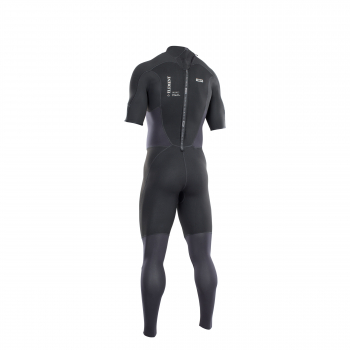 Traje de neopreno ION Element Steamer Manga corta 2/2mm Cremallera dorsal Hombre negro