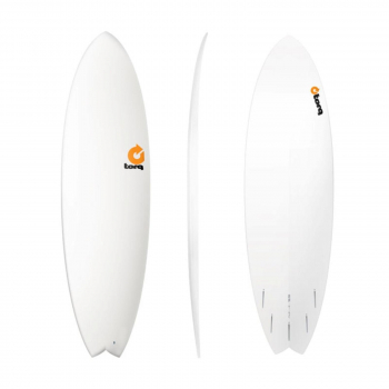 Planche de surf TORQ Epoxy TET 6.6 MOD Fish Blanc