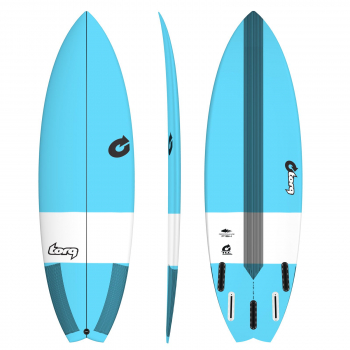 Tabla de surf TORQ Epoxy TEC Performance Fish 6.6 azul