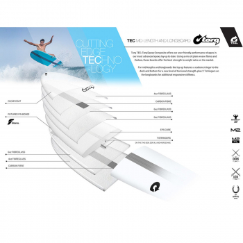 Tabla de surf TORQ Epoxy TEC The Horseshoe 9.3