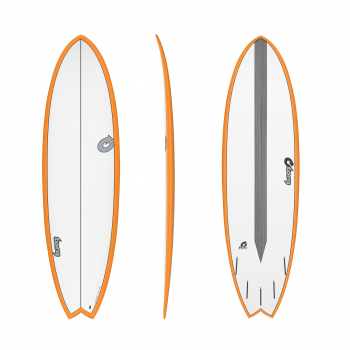 Planche de surf TORQ Epoxy TET CS 6.3 Fish Carbon Orange