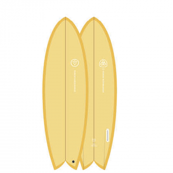 Surfboard VENON Node 5.9 Twinfin Retro Fish pastel