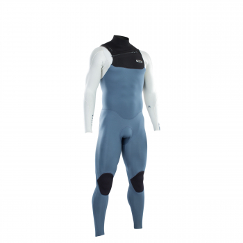 Traje de neopreno ION Seek Core Semidry 5/4mm Cremallera frontal Hombre Azul acero/Blanco/Negro