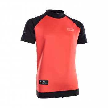 ION Capture Rashguard manches courtes garçon rouge/noir