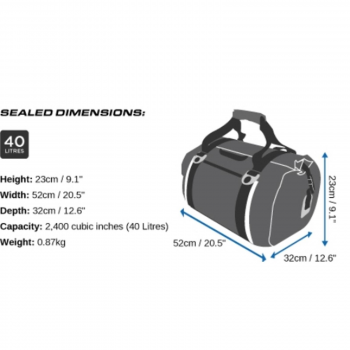 Overboard Waterproof Duffel Bag 40 Liter Black