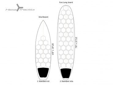 RSPro HexaTraction Board Grip Surf Klar 20 Stück