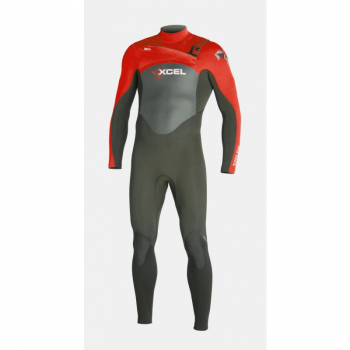 Xcel Axis X2 Combinaison néoprène 3/2mm Front-Zip Hommes Rouge