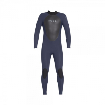 Xcel Axis OS Muta 4/3mm Back-Zip Uomo Ardesia Nero