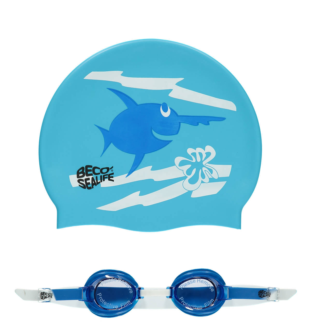 Details about   Becosealife Children Swimming Set Blue Goggles Bathing Cap & Bag 
