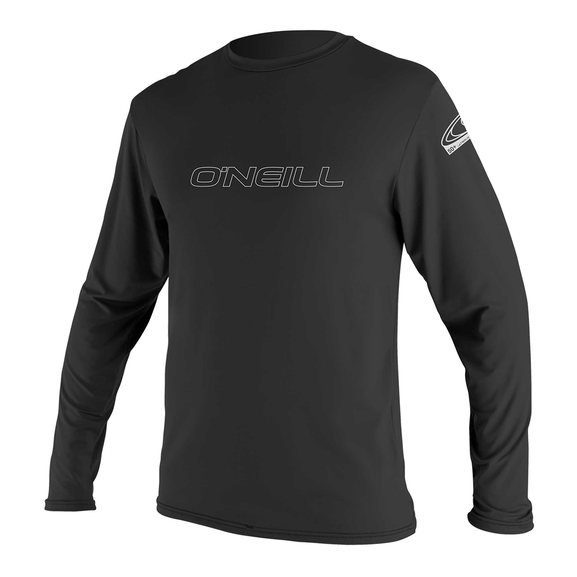 O'Neill Basic Skins Long Sleeve Sun Shirt Men Black • Safety in water sports