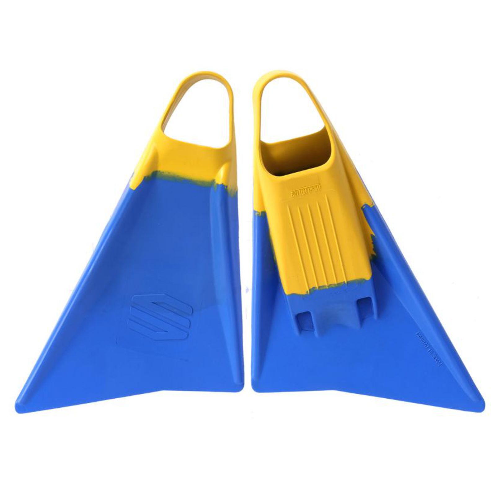 SNIPER Aletas Bodyboard Menace M 40-42 Azul Amarillo • Seguridad los deportes acuáticos