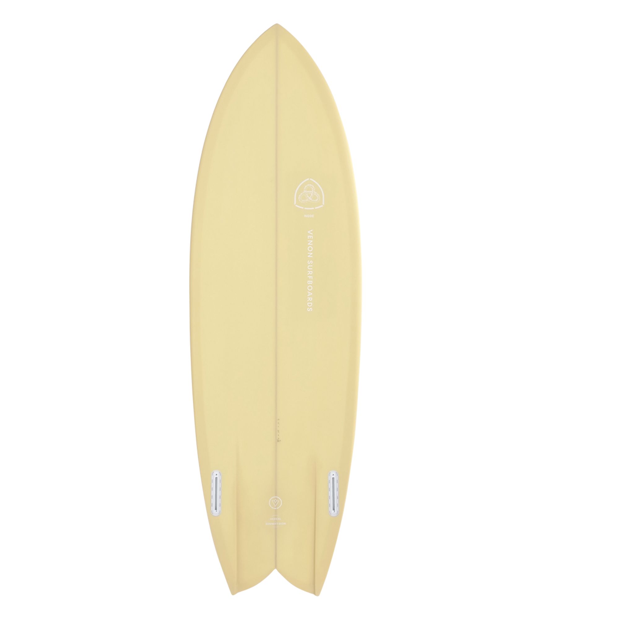 Surfboard VENON Node 5.11 Twinfin Retro Fish Beige