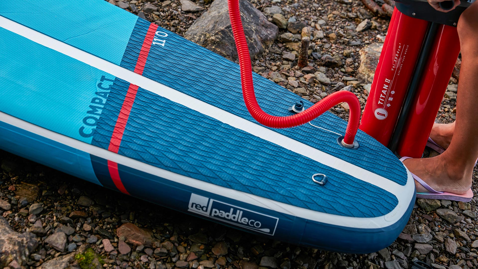 Red Paddle Co COMPACT Board Set 11`0 x 32 x 4,7 2021 • Sicherheit im  Wassersport