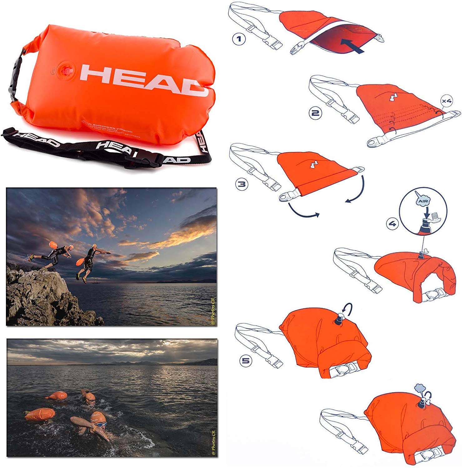 HEAD Swimming Safety Buoy Schwimmboje orange 