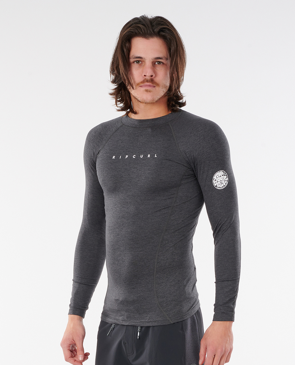 Rip Curl Dawn Patrol Perf Camisa de manga larga con protección UV Hombre  Negro jaspeado • Seguridad en los deportes acuáticos
