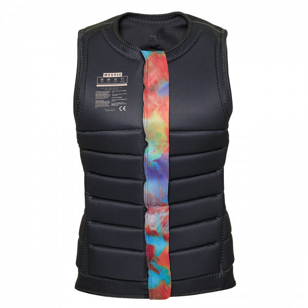 Mystic Juice Impact Vest Wake con zip frontale Donna Grigio Scuro