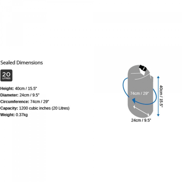 OverBoard Sac de rangement étanche 20 litres bleu