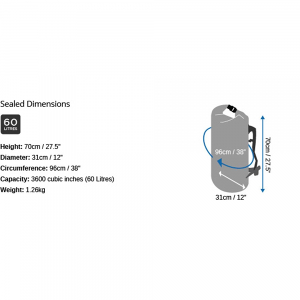 OverBoard Sac de rangement étanche 60 Litres noir