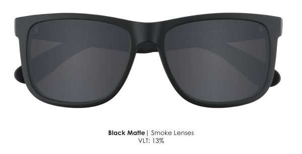 Sandbox NOMAD Sunglasses Unisex 2019 BLACK MATTE (SMOKE) Front View 1