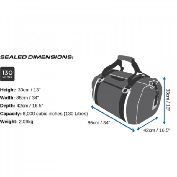 Overboard Waterproof Duffel Bag 130 Liter Black