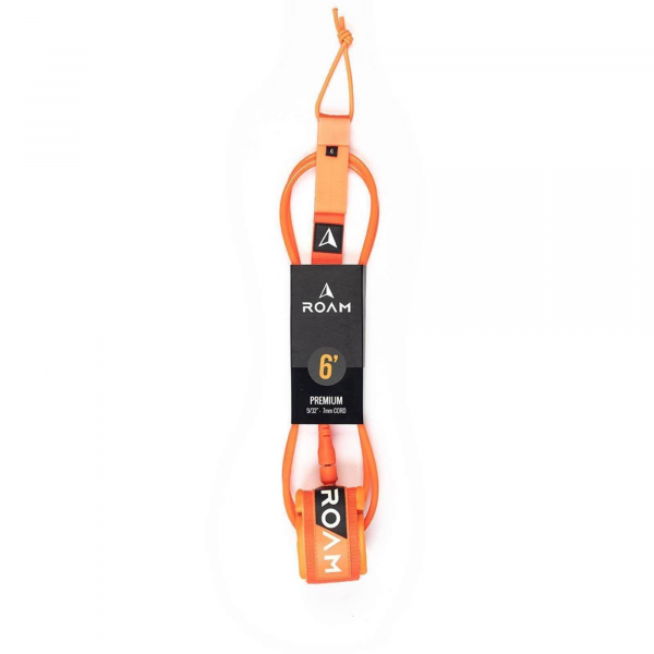 ROAM Surfboard Leash Premium 6.0 183cm 7mm Naranja