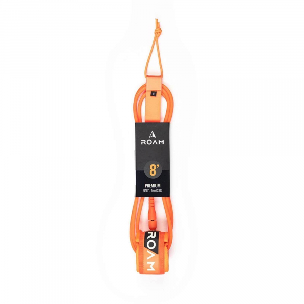 ROAM Surfboard Leash Premium 8.0 244cm 7mm Orange