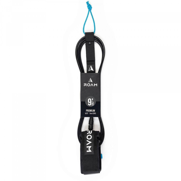 ROAM Surfboard Leash Premium 9.0 genou 7mm noir