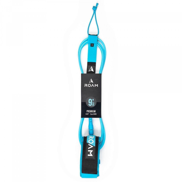 ROAM Surfboard Leash Premium 9.0 Rodilla 7mm Azul