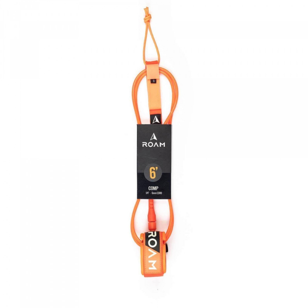 ROAM Surfboard Leash Comp 6.0 183cm 6mm Naranja