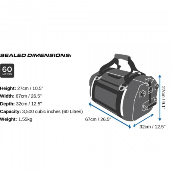 OverBoard Bolsa impermeable Duffel Pro 60 L Amarillo