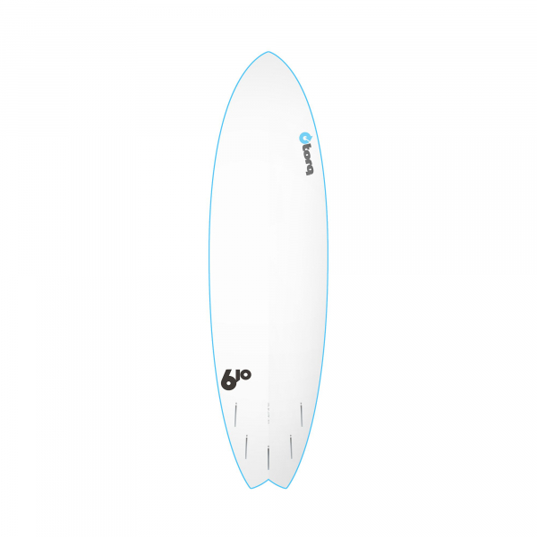 Surfboard TORQ Softboard 6.10 Mod Fish Blau