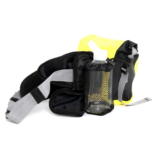 MDS Waterproof front zip pocket 3L Black/Yellow Seitenansicht