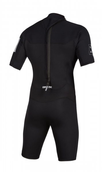 Traje de buceo corto de la marca Mystic 3/2 con cremallera trasera Flatlock Men Black