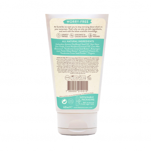 Suntribe All Natural Mineral BODY & FACE Sunscreen SPF 30 60ml